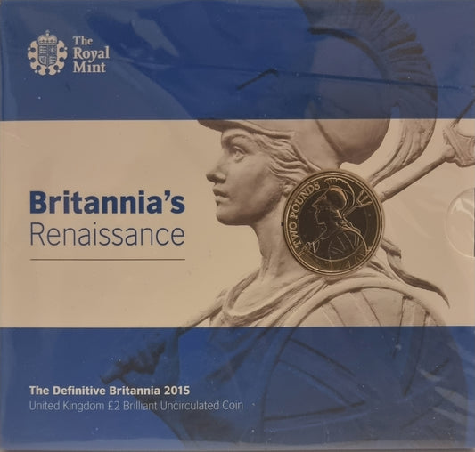 Royal Mint 2015 BUNC £2 Two Pound Coin The Definitive Britannia Sealed Pack
